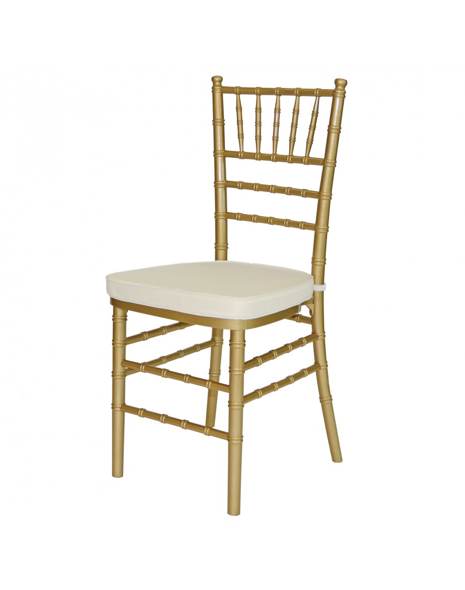 Gold chiavari chairs with cushions hot sale